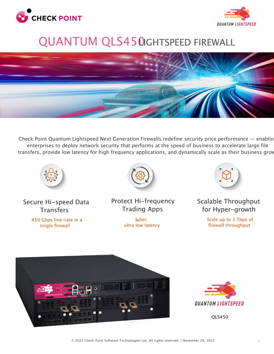Check Point QLS450 Lightspeed Security Gateway