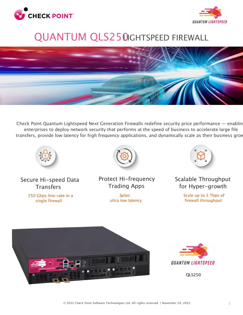 Check Point QLS250 Lightspeed Security Gateway