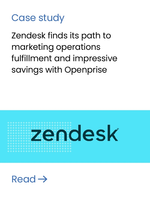Zendesk finds its path to marketing operations fulfillment and impressive savings with Openprise