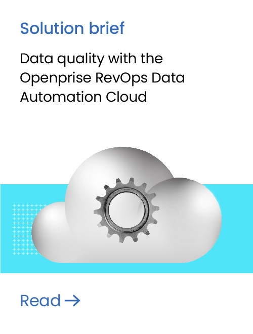 Data quality with the Openprise RevOps Data Automation Cloud