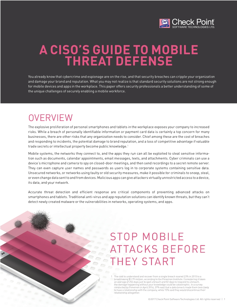A CISO's Guide to Mobile Threat Defense